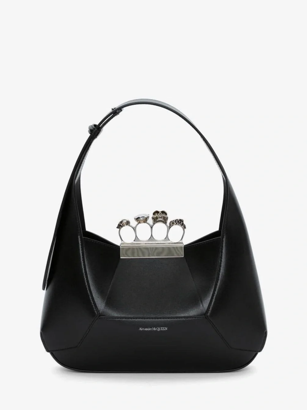 ALEXANDER MCQUEEN ‘The Jewelled Hobo Bag’ in Black - Picture 1 of 12